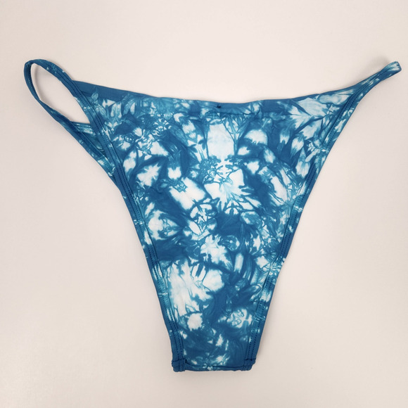 L*Space Bikini Bottom in Aqua Blue Tie Dye Size XL - Picture 2 of 2